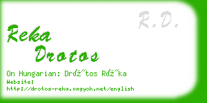 reka drotos business card